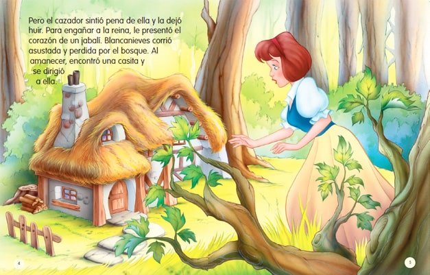 Páginas libro infantil Snow White, Libros ingles