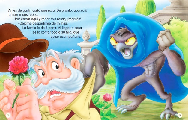Páginas libro infantil Beauty and the Beast, Libros ingles