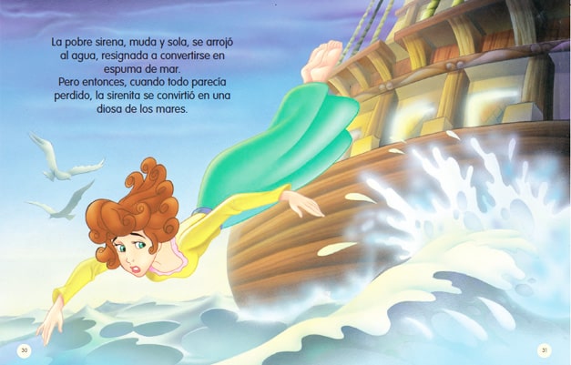 Páginas libro infantil The Little Mermaid, Libros ingles