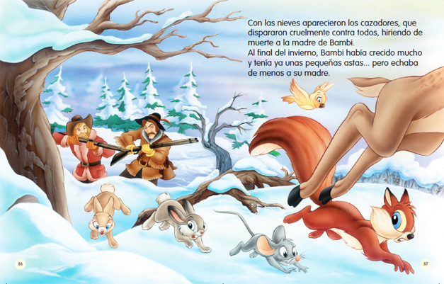 Páginas libro infantil Bambi, Libros ingles