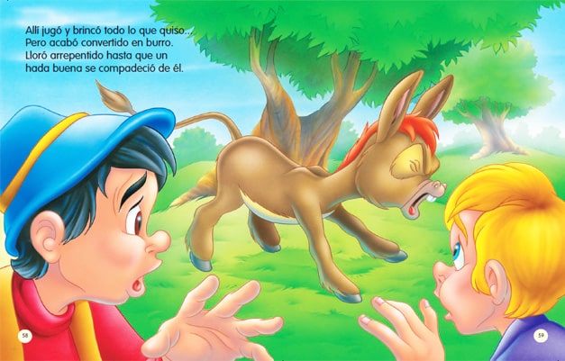 Páginas libro infantil Pinocchio, Libros ingles