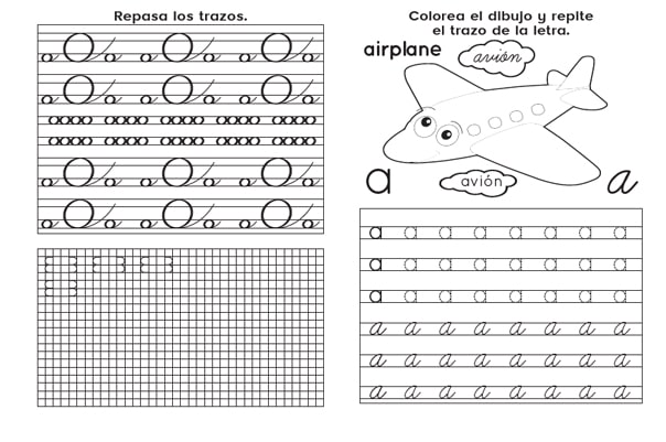 Páginas libro infantil Aprendiendo a Escribir, libros preescolar, actividaes preescolar, articulos pedagógicos preescolar, educación preescolar