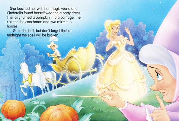 Páginas libro infantil Cinderella, Libros ingles