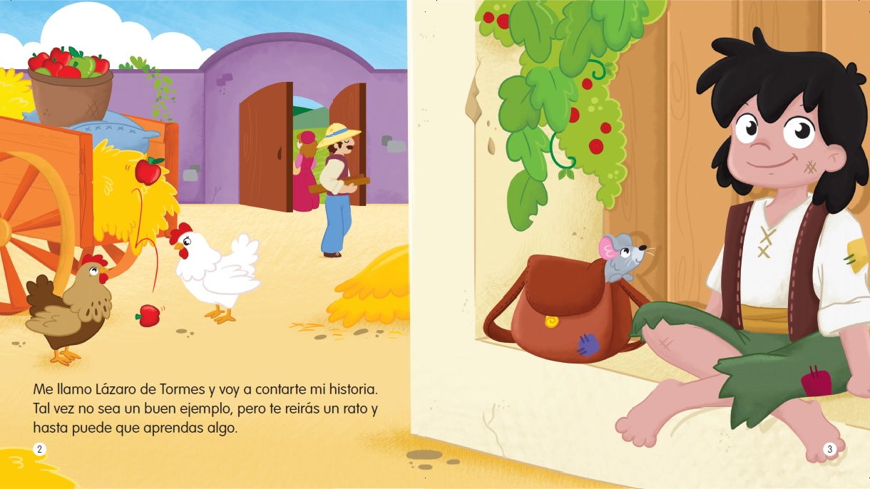 Páginas libro infantil El Lazarillo de Tormes, libros para iniciarse en la lectura, libros lectura, libros lectura primaria, libros de lectura juvenil, libros lectura infantil, libros para niños de 10 años, libros de lectura fácil